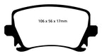 EBC 06-13 Audi A3 2.0 Turbo (Girling rear caliper) Ultimax2 Rear Brake Pads (view 3)