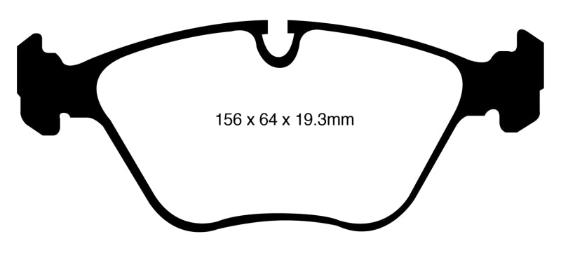EBC 10-14 BMW X5 4.4 Twin Turbo (50) Greenstuff Front Brake Pads (view 9)
