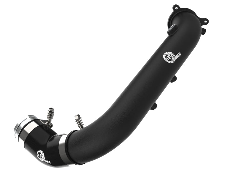aFe BladeRunner Black 2-3/4in Aluminum Charge Pipe 2021 Toyota Supra GR (A90) I4-2.0L (t) B48 Main image