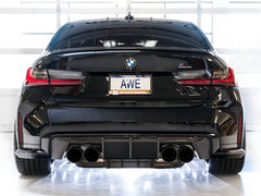 AWE Tuning Track Edition Cat-Back Exhaust for BMW G8X M3/M4 - Diamond Black Tips
