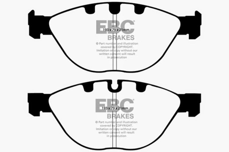 EBC 06-10 BMW M5 5.0 (E60) Redstuff Front Brake Pads (view 5)