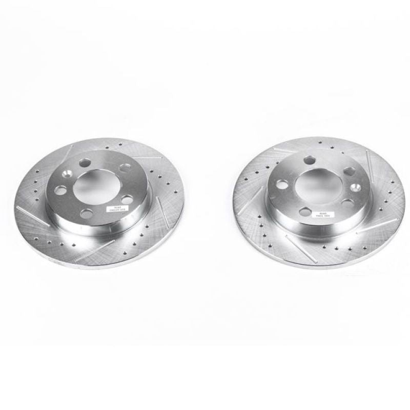 Power Stop 00-06 Audi TT Quattro Rear Evolution Drilled & Slotted Rotors - Pair Main image