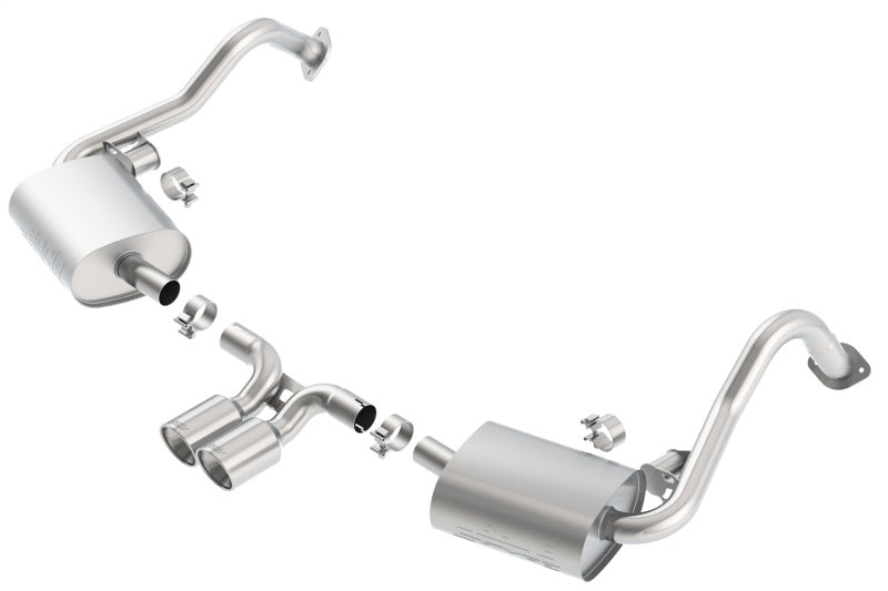 Borla 14-15 Porsche Cayman/Boxster (981) RWD 2Dr Dual Center Rear Exit Catback 4in Tip Exhaust Sys (view 2)