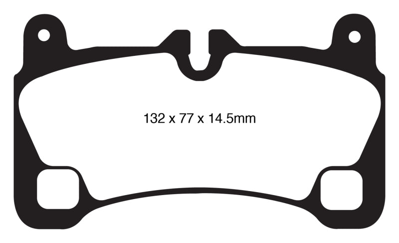EBC 08 Porsche Cayenne 4.8 Turbo Yellowstuff Rear Brake Pads (view 12)