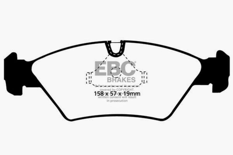 EBC 87-91 BMW M3 2.3 (E30) Redstuff Front Brake Pads (view 5)