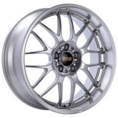 BBS RS-GT 19x8.5 5x112 ET30 Diamond Silver Center Diamond Cut Lip Wheel - 82mm PFS Required