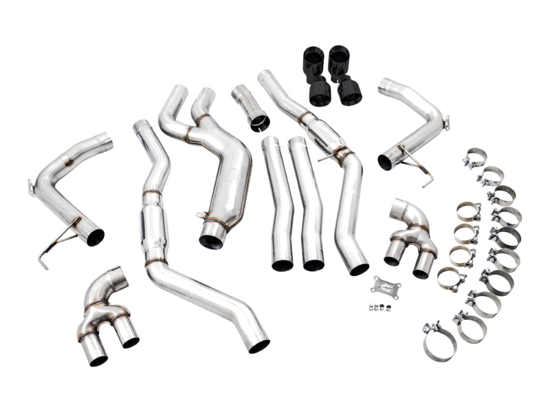 AWE Tuning 2019+ BMW M340i (G20) Track Edition Exhaust - Quad Diamond Black Tips (view 7)
