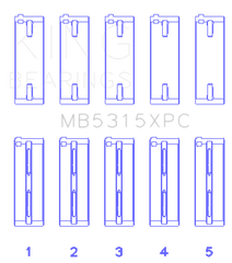 King 1992+ Mitsubishi 4G63/4G64 EVO I-IV Coated Performance Main Bearing Set - Size STDX