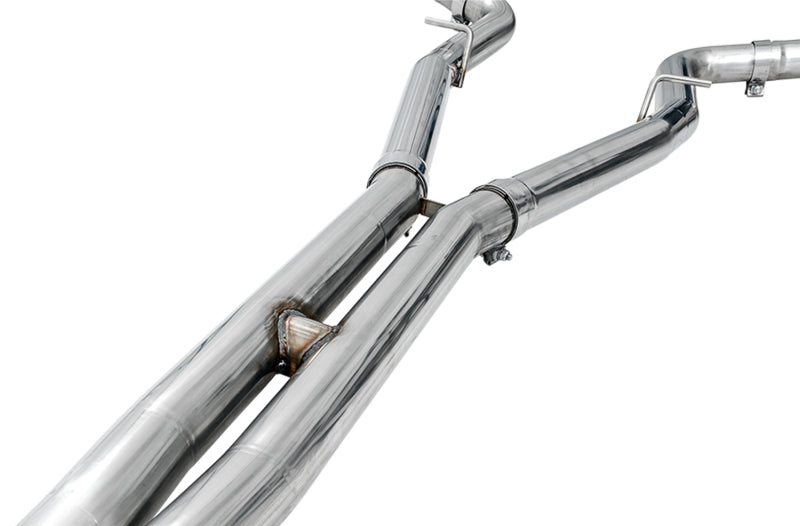 AWE Tuning 2017+ Challenger 5.7L Touring Edition Exhaust - Non-Resonated - Chrome Silver Quad Tips (view 6)