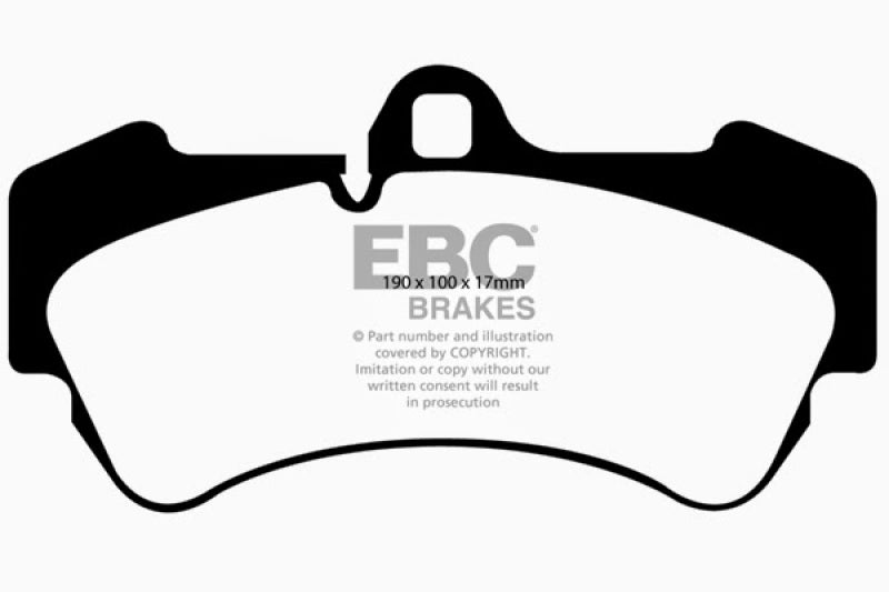 EBC 04-07 Porsche Cayenne 3.2 Redstuff Front Brake Pads (view 4)