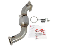 aFe Twisted Steel Down-Pipe Catted 13-16 Cadillac ATS L4-2.0L (t)