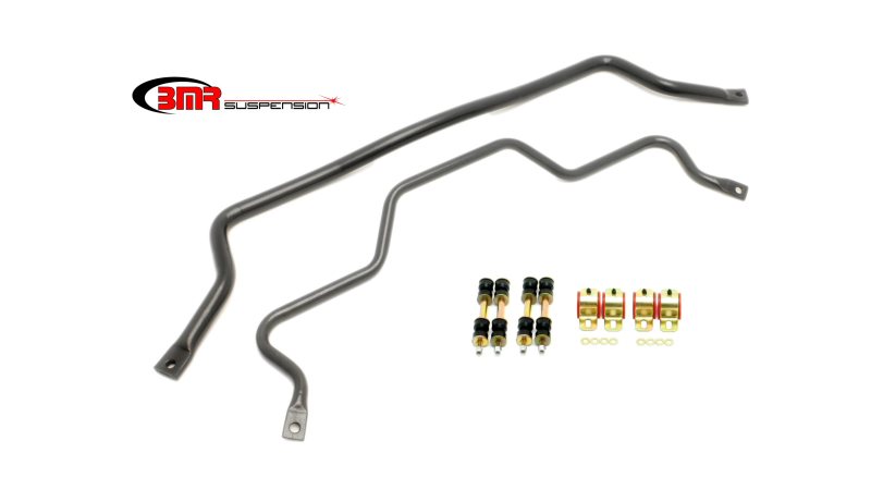 BMR 93-02 F-Body Front (SB001H) & Rear (SB003H) Sway Bar Kit w/ Bushings - Black Hammertone Main image
