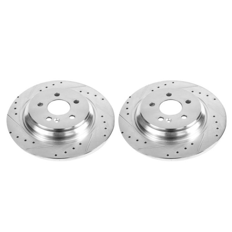 Power Stop 00-03 Mercedes-Benz ML55 AMG Rear Evolution Drilled & Slotted Rotors - Pair Main image