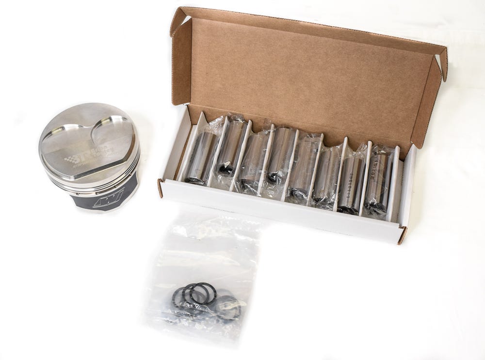 BTR PISTON SET - GEN III/IV LS - 4.000" BORE - 3.622" STROKE - 6.125" ROD - 12CC DOME - BTRP364125DM12-8 Secondary image