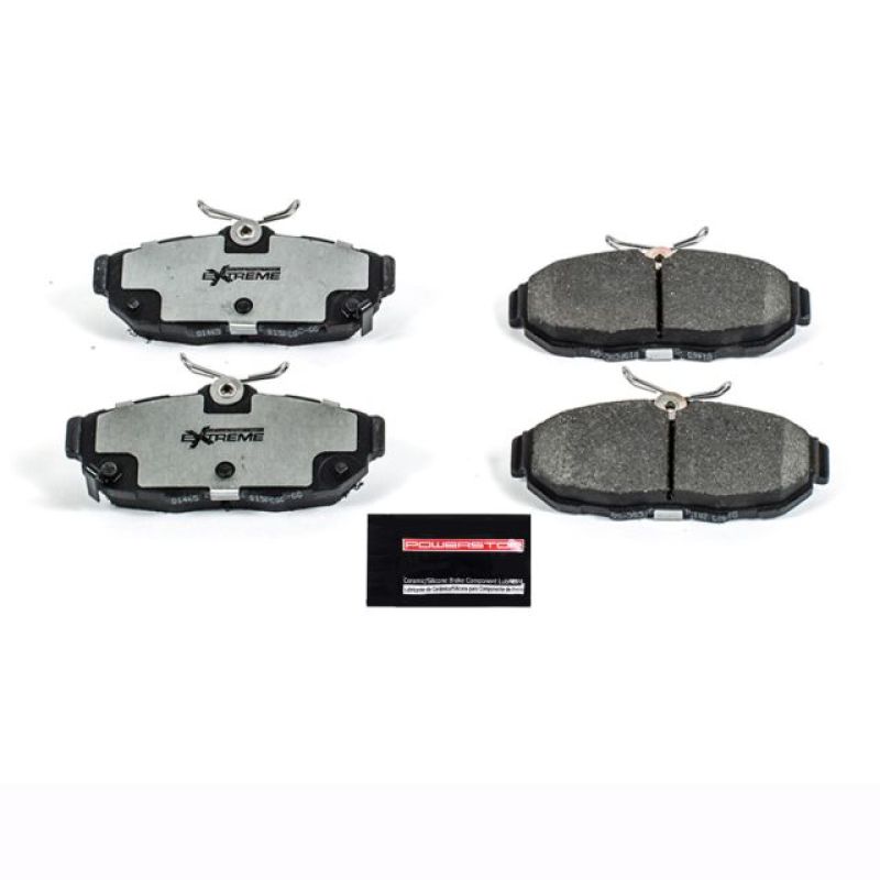 Power Stop 11-14 Ford Mustang Rear Z26 Extreme Street Brake Pads w/Hardware Main image