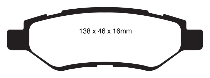 EBC 08-13 Cadillac CTS 3.0 Redstuff Rear Brake Pads (view 5)