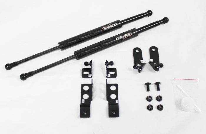 GReddy 08-11 Mitsubishi Evo X CZ4A Engine Hood Lifter Kit (Designed for OEM weight hoods.) (view 3)
