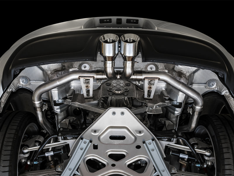 AWE Tuning Porsche 718 Boxster / Cayman Track Edition Exhaust - Chrome Silver Tips (view 4)