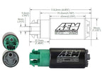 AEM 340LPH 65mm Fuel Pump Kit w/ Mounting Hooks - Ethanol Compatible (view 6)