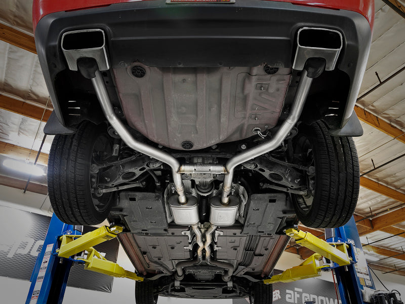 aFe MACH Force-Xp 2-1/2in 304 SS Cat-Back Exhaust 15-19 Dodge Challenger V6-3.6L - Raw Tip (view 2)