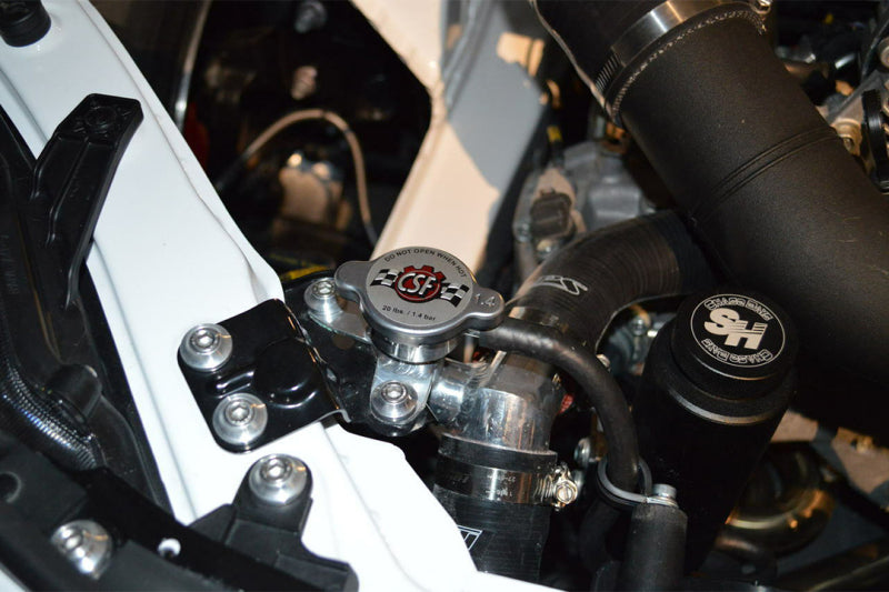 CSF 13+ BRZ / 13-20 Toyota 86 / 22+ GR86 Aluminum Filler Neck w/ High Pressure Radiator Cap (view 2)