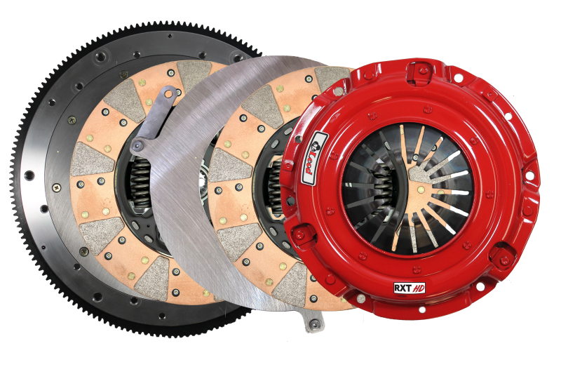 McLeod RXT Twin HD Aluminum Flywheel 6 Bolt LS 9-11/16 x 1-1/8 x 10 Spline Bronze Facing 0BAL 168T Secondary image