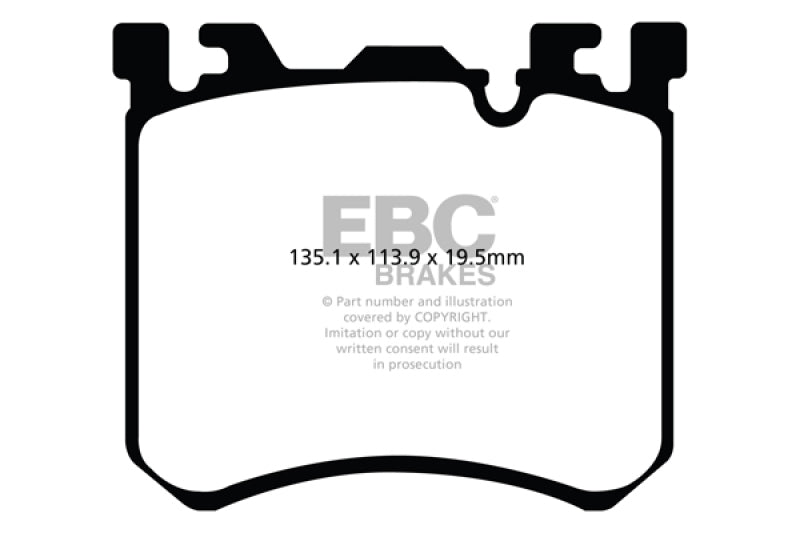 EBC 10-13 BMW X5M 4.4 Twin Turbo Redstuff Front Brake Pads (view 5)