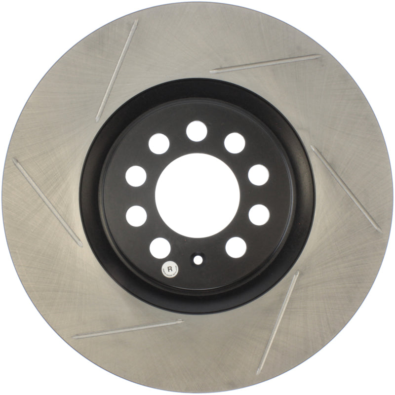 StopTech Power Slot 3/99-06 Audi TT/00-06 TT Quattro / 03-05 VW Golf GTi Right Front Slotted Rotor (view 9)