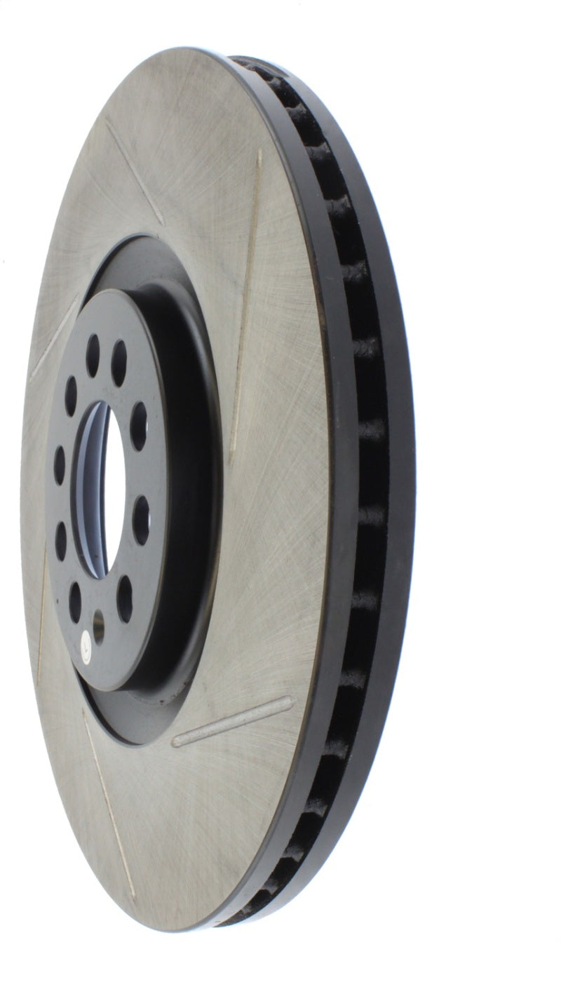StopTech Power Slot 3/99-06 Audi TT/00-06 TT Quattro / 03-05 VW Golf GTi Left Front Slotted Rotor (view 3)