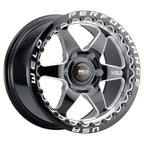 Weld S909 20x10 Ventura 6 Beadlock 6x139.7 ET38 BS7.00 Gloss BLK MIL DIA 106.1 (view 3)