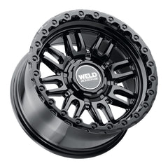 Weld Off-Road Swift 17x9in - 8x180 BP - ET-12 - 124.3mm CB - Gloss Black Wheel & Ring