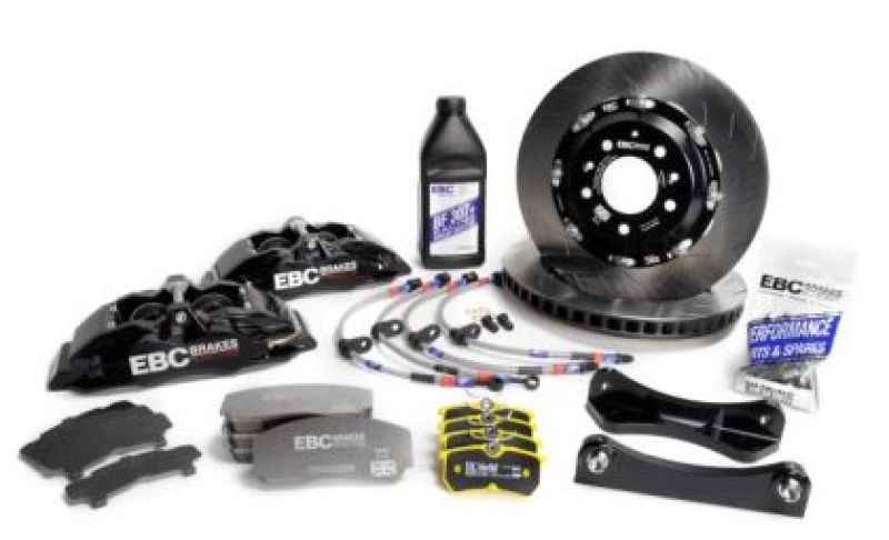 EBC Racing 92-00 BMW M3 (E36) Black Apollo-4 Calipers 355mm Rotors Front Big Brake Kit (view 2)