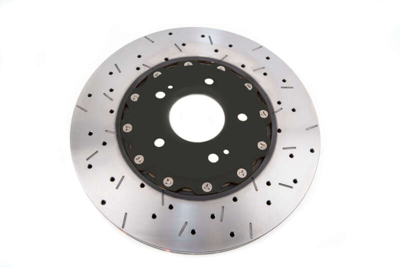DBA 00-05 Mitsubishi Evo 5/6/7/8 / 06-08 Evo 9 Black Front Drilled & Slotted 5000 Series Main image