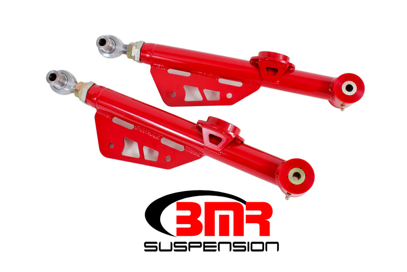 BMR 99-04 Mustang On-Car Adj. Lower Control Arms / Rod End Combo (Polyurethane) - Red Main image