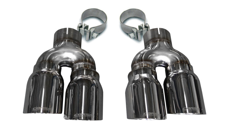 Corsa 16-18 Cadillac ATS 3.6T 4in Inlet / 4in Outlet Twin Polished Tip Kit (For Corsa Exhaust Only) Main image