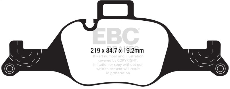 EBC 2017+ BMW 530 G30 Yellowstuff Front Brake Pads Main image