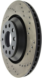 StopTech 09-13 VW CC 3.6L VR6 / 08-09 & 12 Golf R/Golf R32 Drilled Left Rear Rotor (view 6)