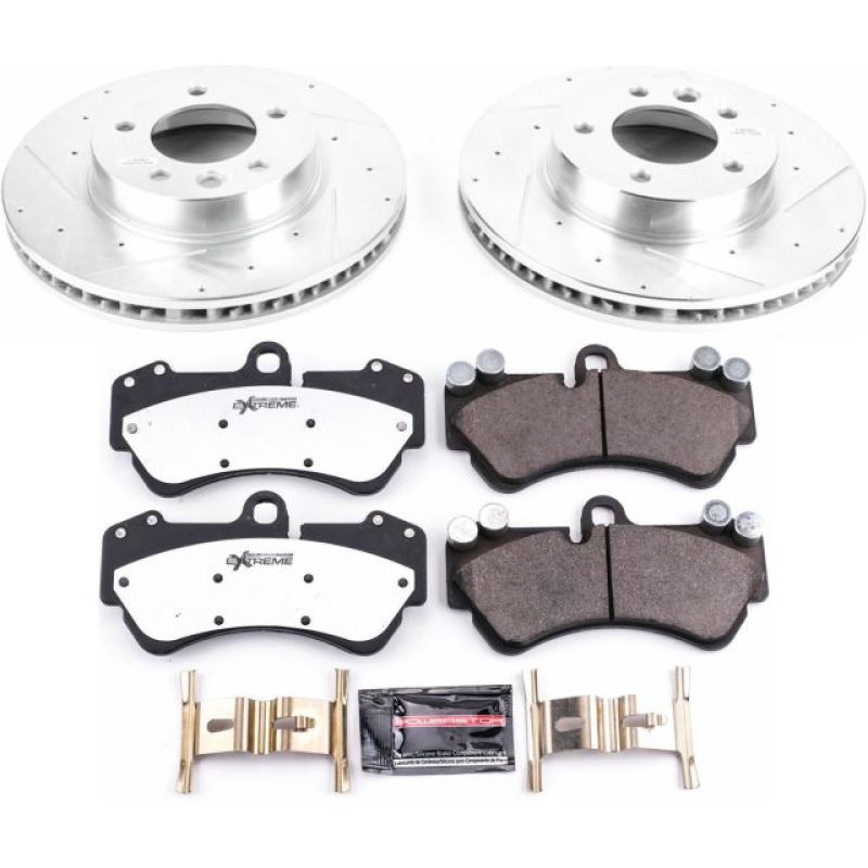 Power Stop 04-06 Porsche Cayenne Front Z26 Street Warrior Brake Kit Main image