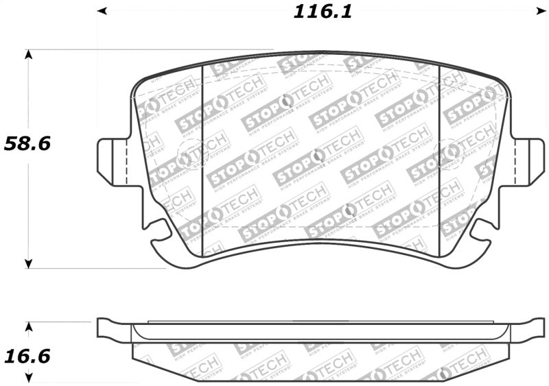 StopTech Street Touring 07-09 Audi RS4 Rear Pads Main image