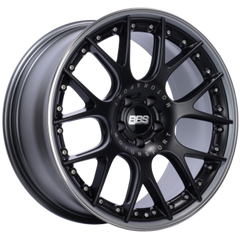 BBS CH-RII 22x10.5 5x112 ET48 Satin Black w/Polished SS Lip Wheel - 82mm PFS/Clip Req.