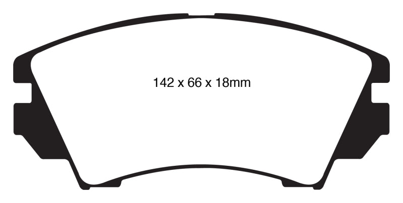 EBC 10+ Buick Allure (Canada) 3.0 Yellowstuff Front Brake Pads (view 5)