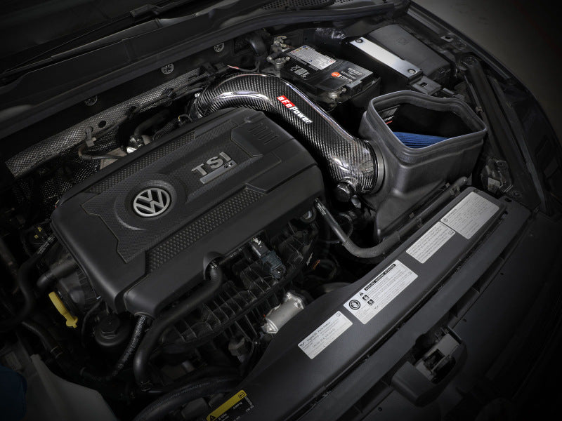 aFe 15-19 VW Golf R (MKVII) L4-2.0L (t) Track Series Carbon Fiber Intake System w/ Pro 5R Filter (view 2)