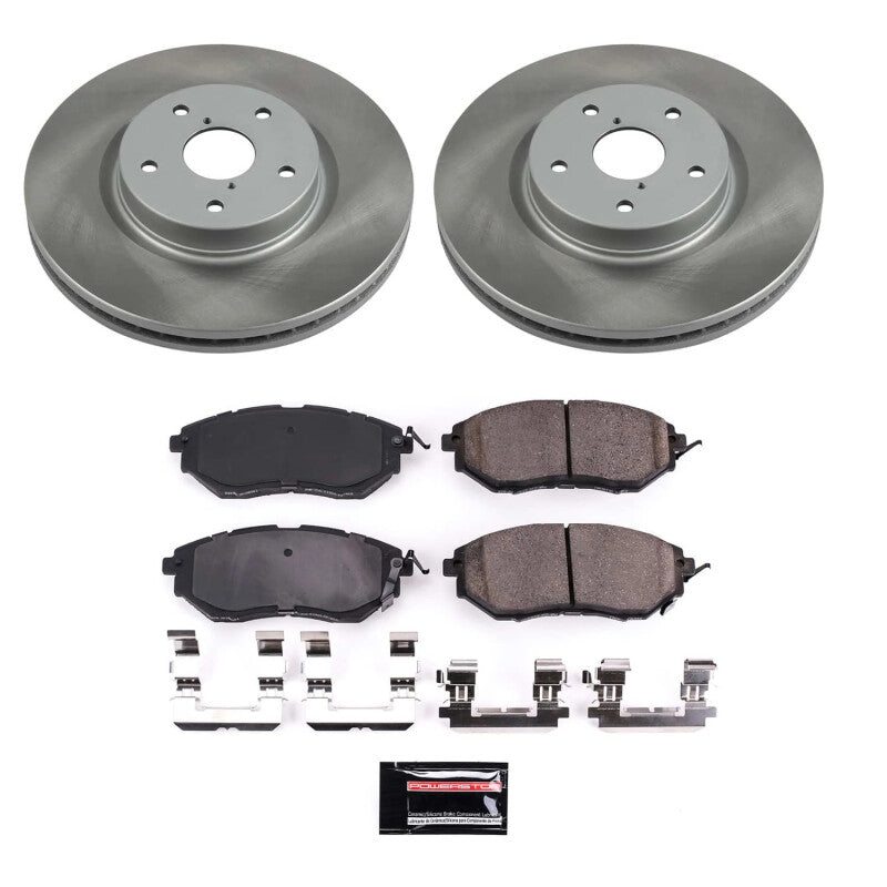 Power Stop 15-21 Subaru WRX Front Semi-Coated Rotor Kit Main image