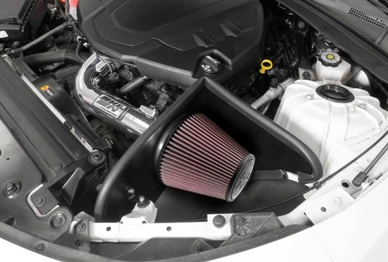 K&N 16-17 Chevy Camaro 3.6L Silver Typhoon Short Ram Intake (view 6)