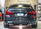 AWE Tuning BMW F10 M5 Touring Edition Axle-Back Exhaust Chrome Silver Tips (view 4)