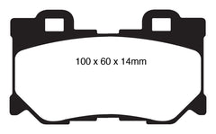 EBC 08-13 Infiniti FX50 5.0 Yellowstuff Rear Brake Pads