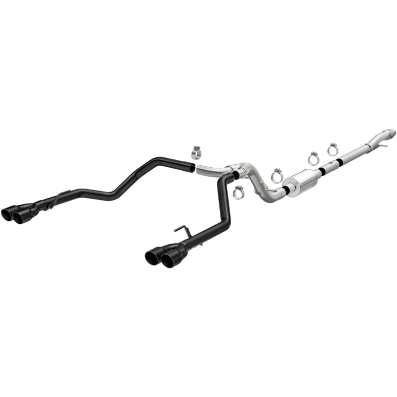MagnaFlow 2019 Chevy Silverado 1500 V8 5.3L Street Series Quad Split Rear Exhaust w/ Black Tips Secondary image