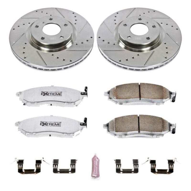 Power Stop 08-12 Infiniti EX35 Front Z26 Street Warrior Brake Kit Main image
