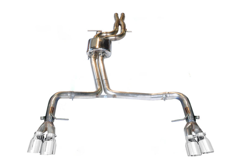 AWE Tuning Audi B8.5 S4 3.0T Track Edition Exhaust - Chrome Silver Tips (102mm) Main image