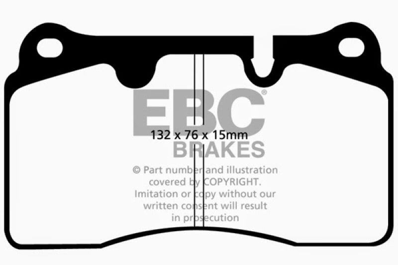 EBC 04-12 Aston Martin DB9 5.9 Yellowstuff Front Brake Pads (view 5)